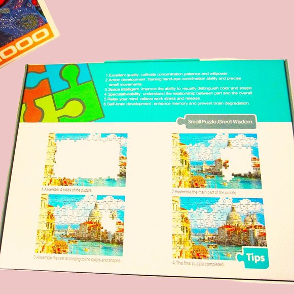 Venice Italy,Indian Pillows,BeiBiLa love Parrots High End 1000 Piece Puzzles Pre - Picture 7 of 12